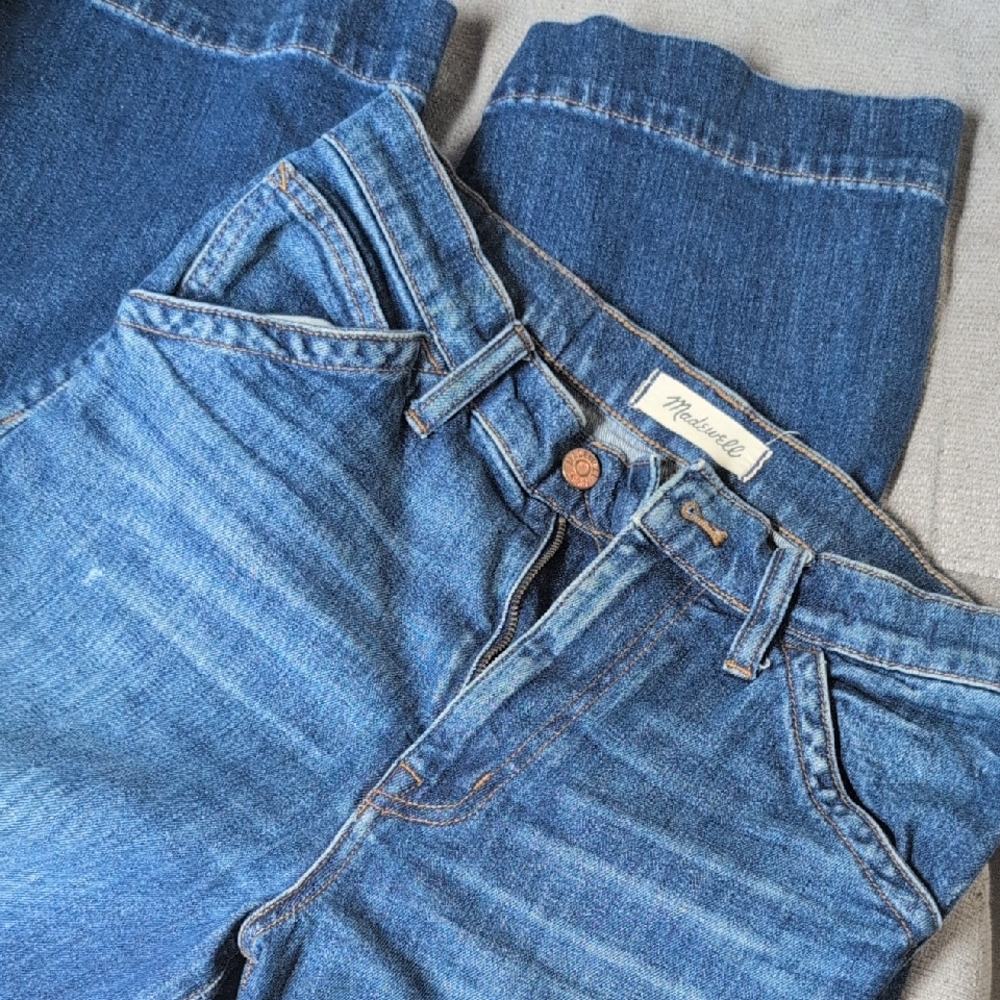 Madewell High Rise Denim Jeans in Deep Blue